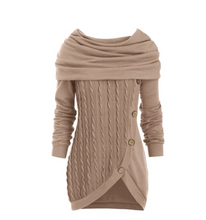 Load image into Gallery viewer, Button Accented Thick Hooded Sweater