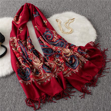 Load image into Gallery viewer, Nepal Style Embroidered Scarf