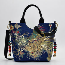 Load image into Gallery viewer, Peacock Embroidery Handbag