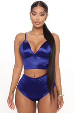 Load image into Gallery viewer, Satiny Corset Style Bra & Short Set