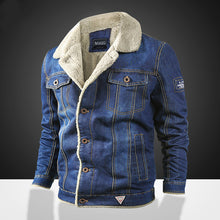 Load image into Gallery viewer, Denim Fur Lined Jacket