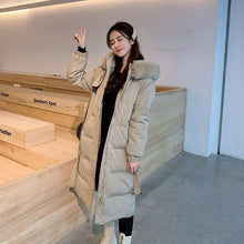 Load image into Gallery viewer, Hooded Slim-Fit Large Fur Collar Down Jacket