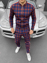 Load image into Gallery viewer, Plaid 2PC Casual Pants Suit