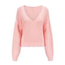 Load image into Gallery viewer, V-neck cut out sweater