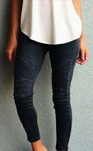 Load image into Gallery viewer, Solid Color Textured Jegging Pants