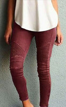 Load image into Gallery viewer, Solid Color Textured Jegging Pants