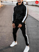 Load image into Gallery viewer, Striped Hooded Jogger Suit