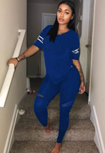 Load image into Gallery viewer, Shredded Short Sleeve T Shirt + Pants Set