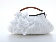 Load image into Gallery viewer, Satin Flower Clutch Handbag