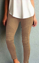 Load image into Gallery viewer, Solid Color Textured Jegging Pants