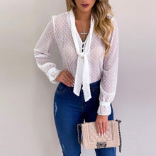 Load image into Gallery viewer, Mesh Button Designed Long-Sleeved Top