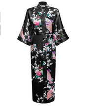 Load image into Gallery viewer, Japanese Satin Peacock Robe
