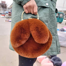 Load image into Gallery viewer, Plush Bunny Ear Handbag