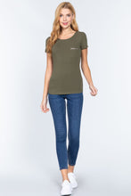 Load image into Gallery viewer, Short Sleeved Top W/zipper Pocket