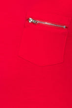 Load image into Gallery viewer, Short Sleeved Top W/zipper Pocket