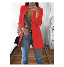 Load image into Gallery viewer, Long Solid Color Stylish Blazer