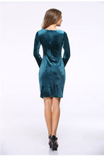Load image into Gallery viewer, Shimmering Velour Ruched Dress
