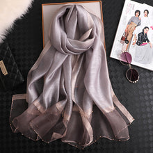 Load image into Gallery viewer, Satin & Mesh Accented Scarf
