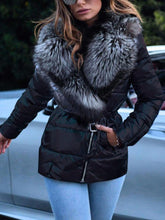 Load image into Gallery viewer, Large Fur Collar Padded Jacket