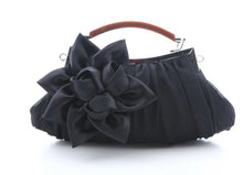 Load image into Gallery viewer, Satin Flower Clutch Handbag