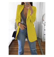 Load image into Gallery viewer, Long Solid Color Stylish Blazer