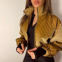 Load image into Gallery viewer, Diamond Quilted High Collar Jacket