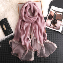Load image into Gallery viewer, Satin & Mesh Accented Scarf