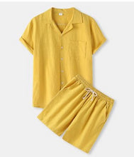 Load image into Gallery viewer, Cotton Short Sleeve Shorts Set