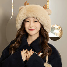 Load image into Gallery viewer, Antler Knitted Plush Hat