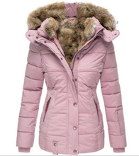 Load image into Gallery viewer, Ladies Fitted Fur Lined Padded Coat