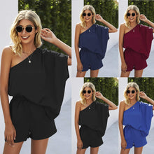 Load image into Gallery viewer, One Shoulder Loose Fit Romper