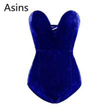 Load image into Gallery viewer, Velvet Sleeveless Bodysuit