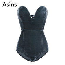 Load image into Gallery viewer, Velvet Sleeveless Bodysuit