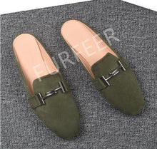 Load image into Gallery viewer, Stylish Suede Low Sliders in Rich Autumn Colors