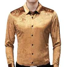 Load image into Gallery viewer, Velvet Floral Slim Fit Shirt