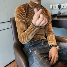 Load image into Gallery viewer, Velvet Solid Color High Collar Long-sleeved Shirt