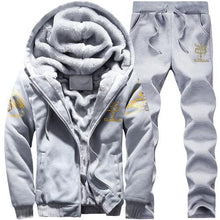 Load image into Gallery viewer, Thick Zippered Cardigan Hooded Jogger Set