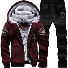 Load image into Gallery viewer, Thick Zippered Cardigan Hooded Jogger Set