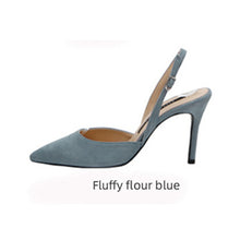 Load image into Gallery viewer, Mid-heeled Solid Color Suede Pointed Toe Shoes