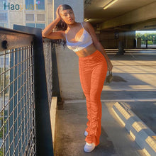 Load image into Gallery viewer, High Waisted Flared Joggers