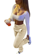 Load image into Gallery viewer, Stack Drawstring Pleated Sweatpants