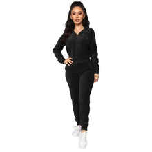 Load image into Gallery viewer, Velour Hooded Jogger Set