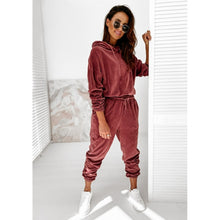 Load image into Gallery viewer, Velour Solid Rich Colored Tracksuit