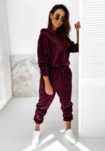 Load image into Gallery viewer, Velour Solid Rich Colored Tracksuit