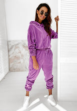 Load image into Gallery viewer, Velour Solid Rich Colored Tracksuit