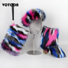 Load image into Gallery viewer, Winter Warm Fluffy Snow Boots, Hat & Purse Set