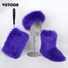Load image into Gallery viewer, Winter Warm Fluffy Snow Boots, Hat & Purse Set