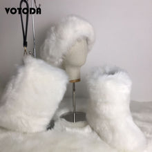 Load image into Gallery viewer, Winter Warm Fluffy Snow Boots, Hat & Purse Set