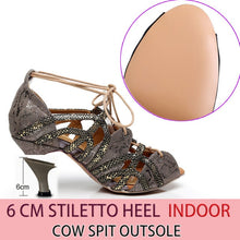 Load image into Gallery viewer, Suede with Snake Skin Lace Sandals