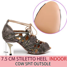 Load image into Gallery viewer, Suede with Snake Skin Lace Sandals